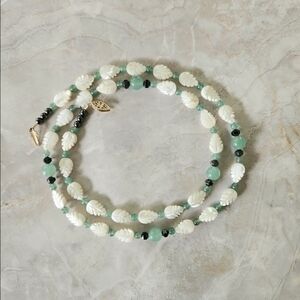 Vintage Gold Jade Hematite Necklace